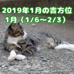 2019年1月の吉方位(1/6~2/3)